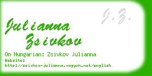 julianna zsivkov business card